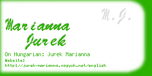marianna jurek business card